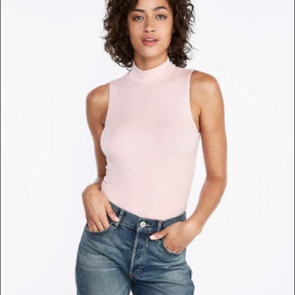 Express Mock Neck Tank Thong Bodysuit